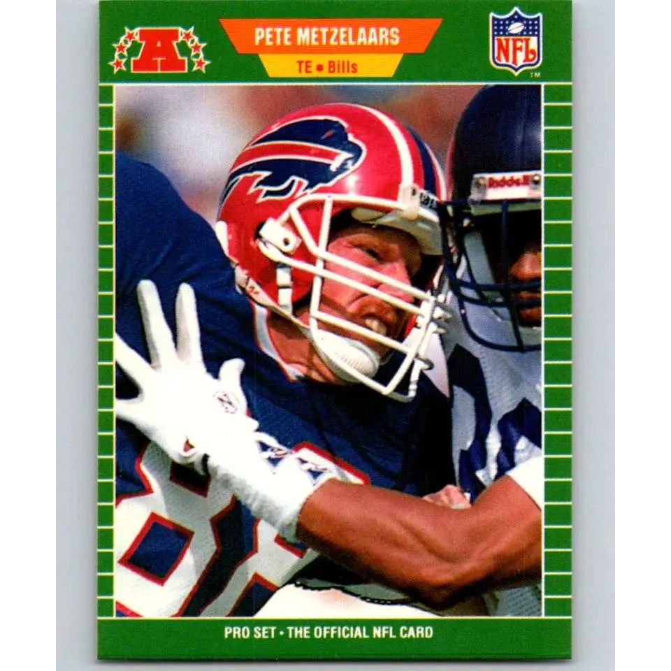 1989 Pro Set #24 Pete Metzelaars NM-MT Buffalo Bills Football Card Image 1