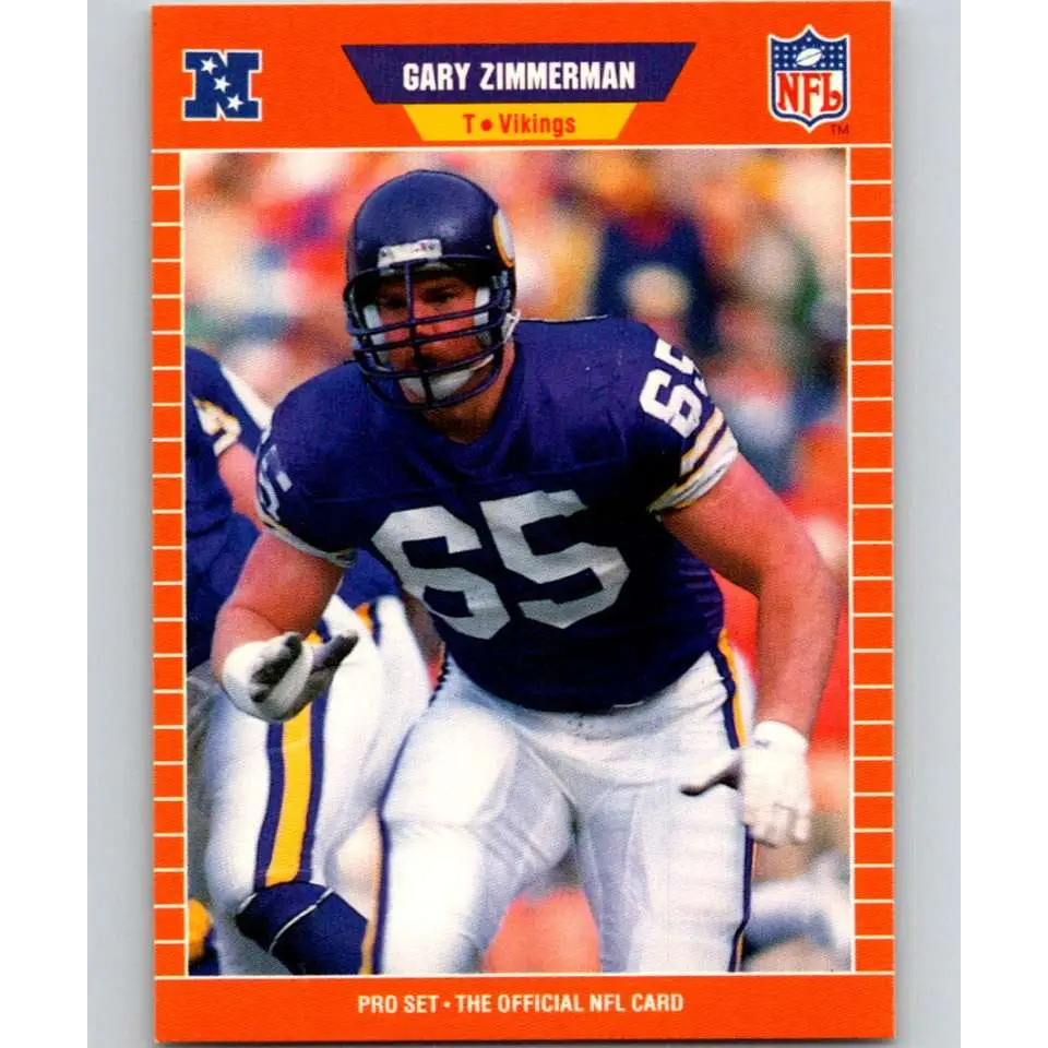 1989 Pro Set #242 Gary Zimmerman NM-MT Minnesota Vikings Football Card Image 1
