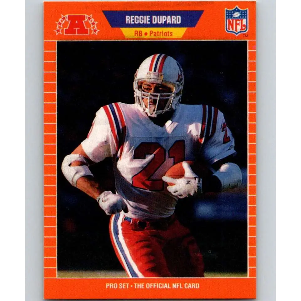 1989 Pro Set #246 Reggie Dupard NM-MT New England Patriots Football Card Image 1