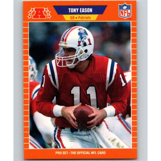 1989 Pro Set #247 Tony Eason NM-MT New England Patriots Football Card Image 1