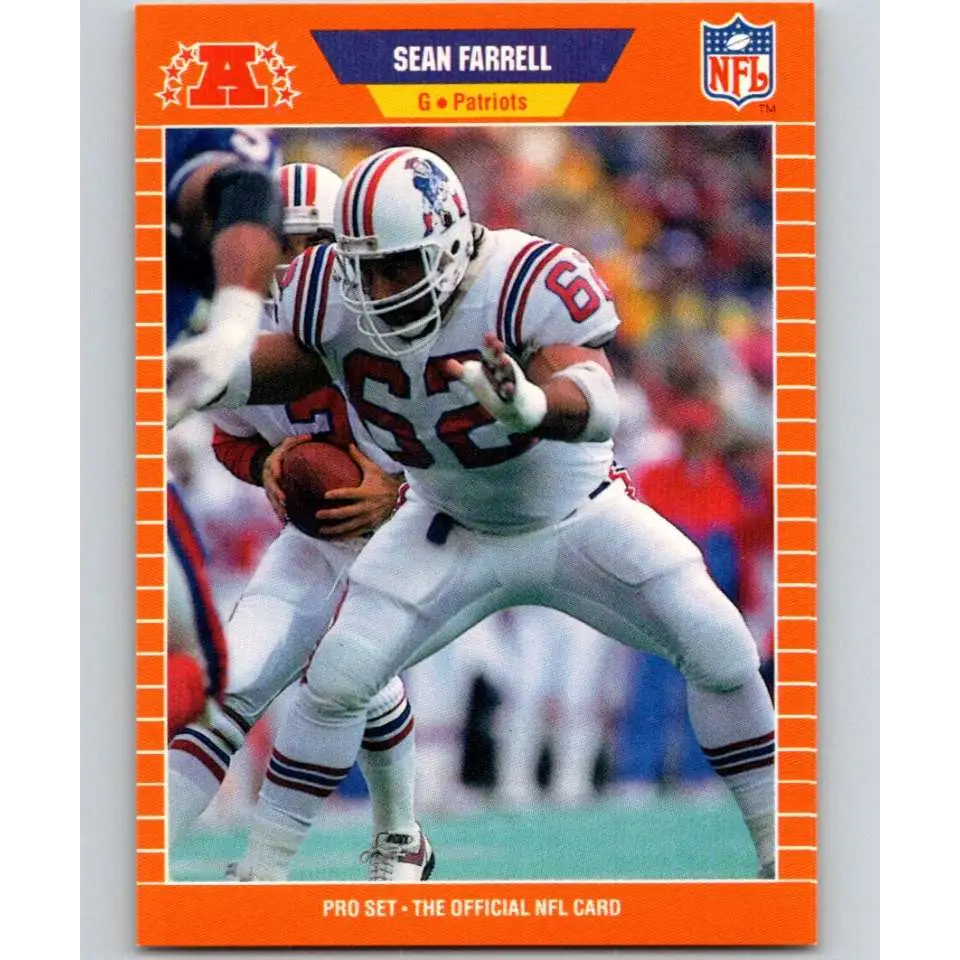 1989 Pro Set #248 Sean Farrell NM-MT New England Patriots Football Card Image 1
