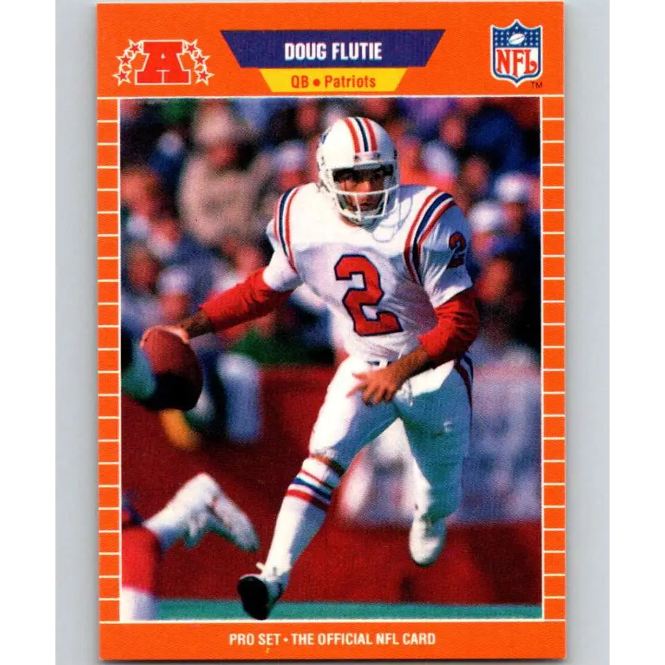 1989 Pro Set #249 Doug Flutie NM-MT New England Patriots Football Card Image 1