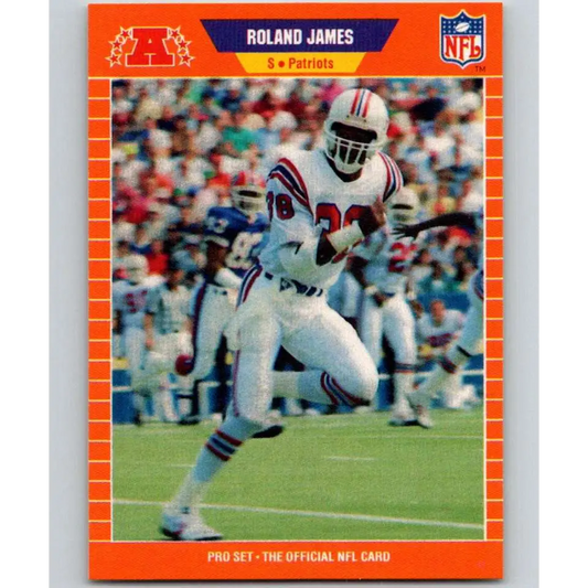 1989 Pro Set #251 Roland James NM-MT New England Patriots Football Card Image 1