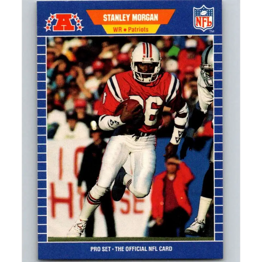 1989 Pro Set #255 Stanley Morgan NM-MT New England Patriots Football Card Image 1