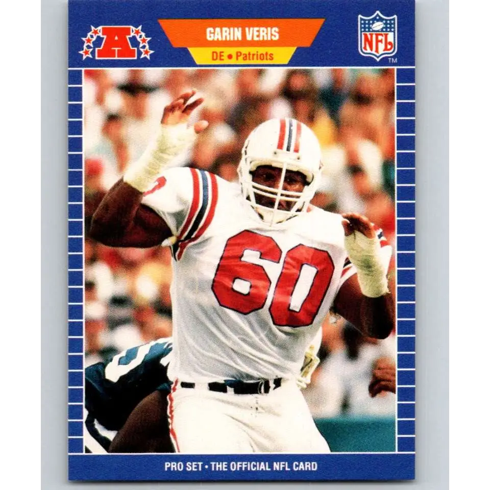 1989 Pro Set #259 Garin Veris NM-MT New England Patriots Football Card Image 1