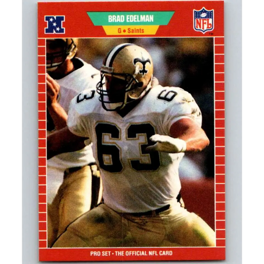 1989 Pro Set #264 Brad Edelman NM-MT New Orleans Saints Football Card Image 1