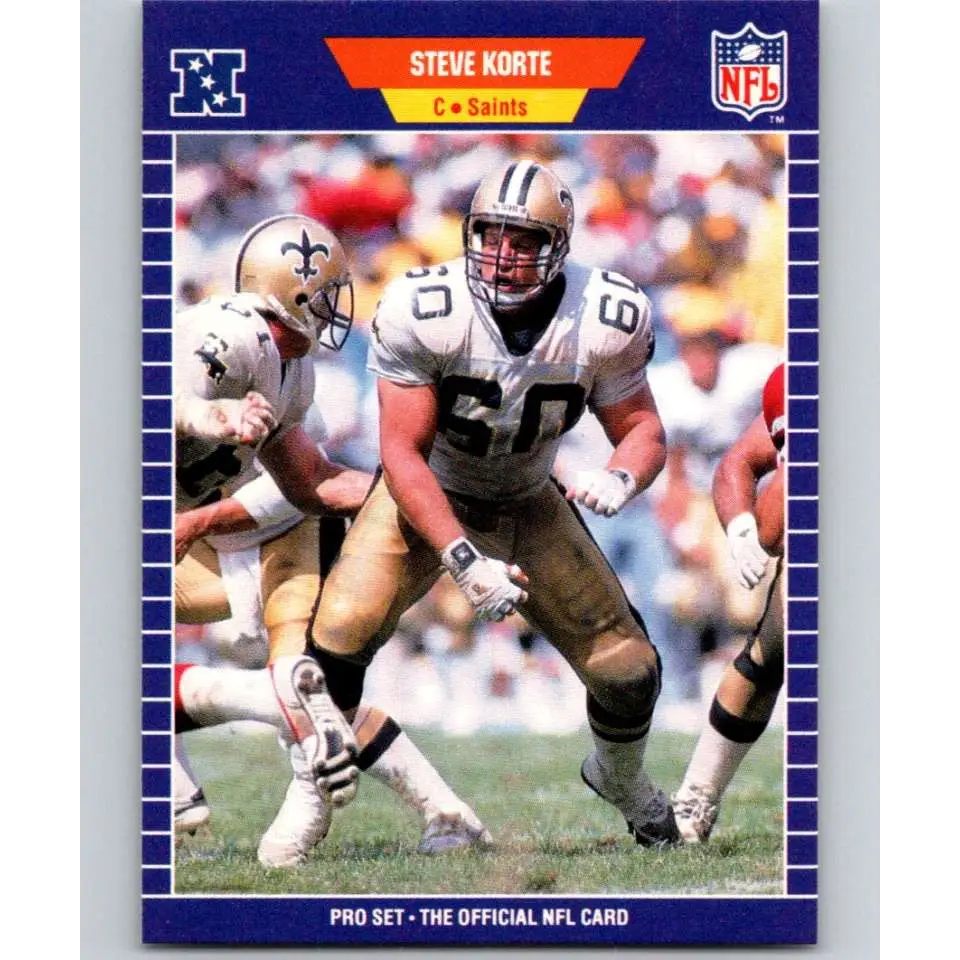 1989 Pro Set #271 Steve Korte NM-MT New Orleans Saints Football Card Image 1