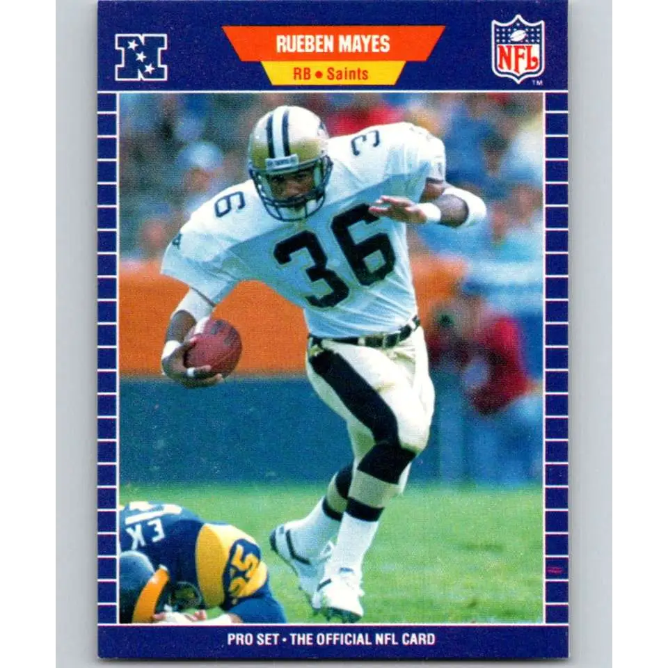 1989 Pro Set #273 Rueben Mayes NM-MT New Orleans Saints Football Card Image 1