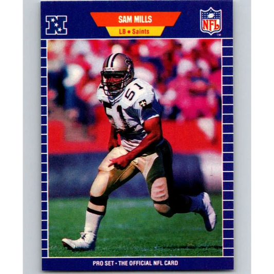 1989 Pro Set #274 Sam Mills NM-MT New Orleans Saints Football Card Image 1