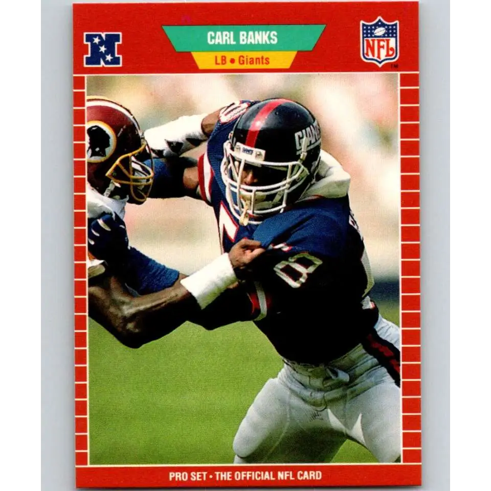 1989 Pro Set #280 Carl Banks NM-MT New York Giants Football Card Image 1