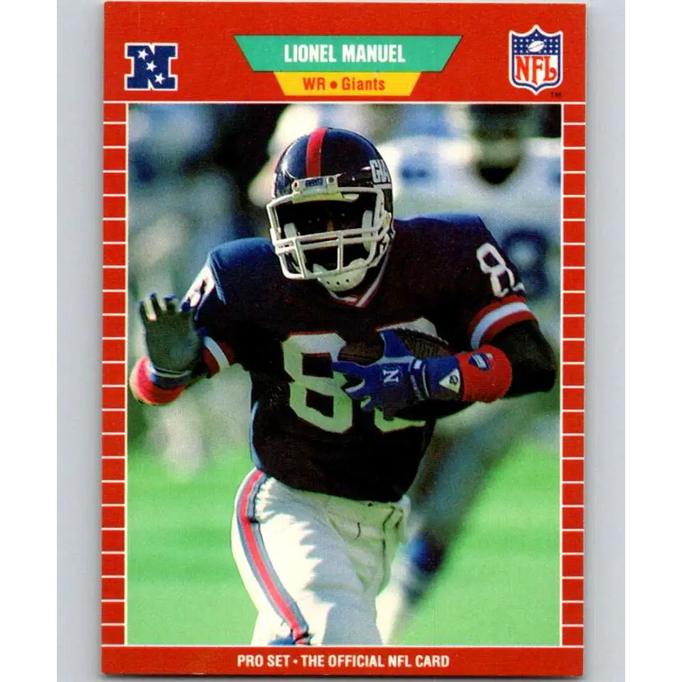 1989 Pro Set #287 Lionel Manuel NM-MT New York Giants Football Card Image 1