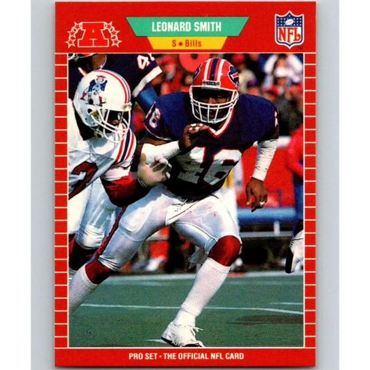 1989 Pro Set #29 Leonard Smith NM-MT Buffalo Bills Football Card Image 1