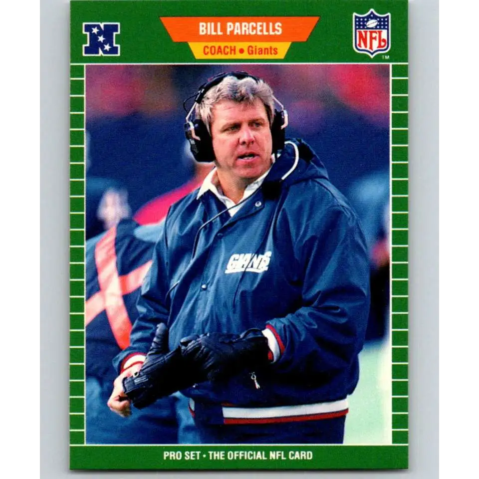 1989 Pro Set #293 Bill Parcells/ NM-MT RC Rookie New York Giants Football Card Image 1