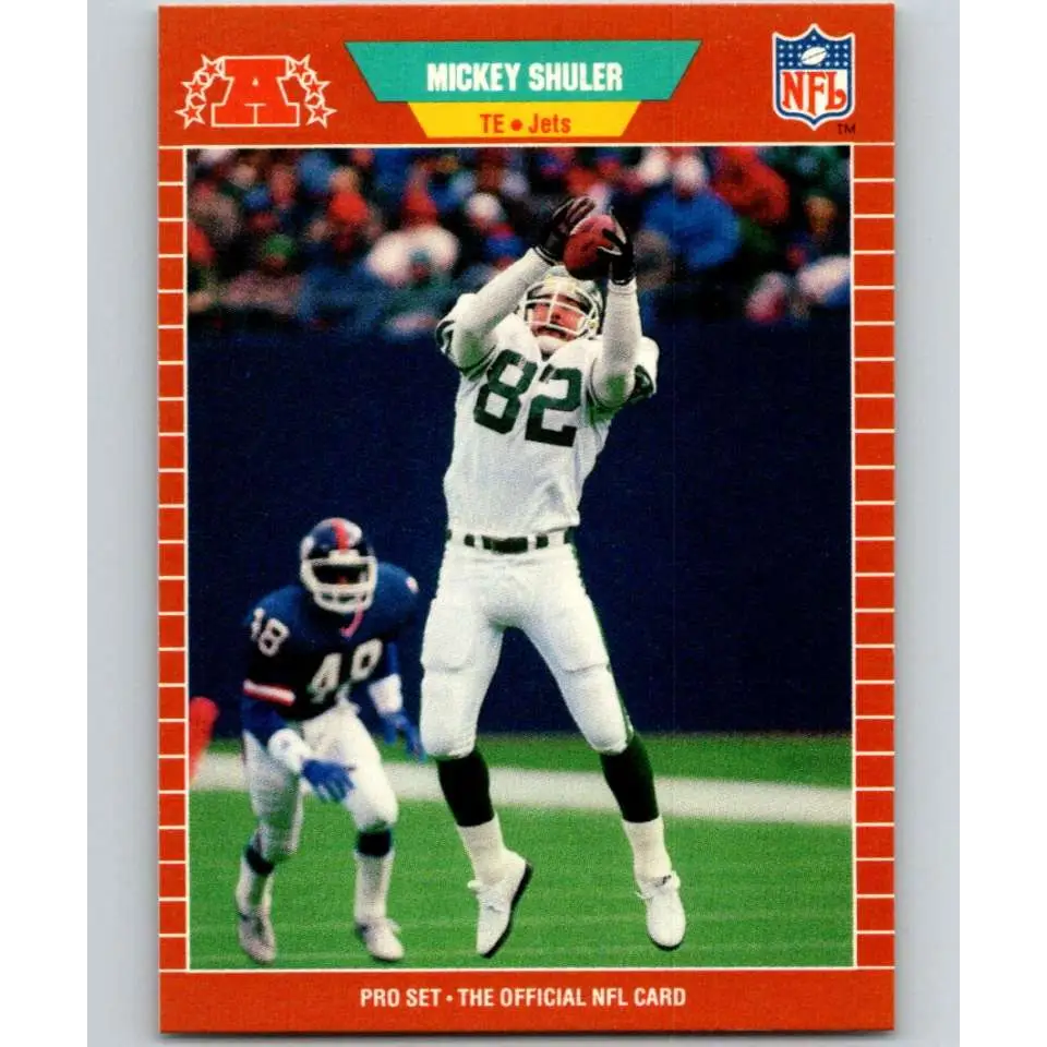 1989 Pro Set #307 Mickey Shuler NM-MT New York Jets Football Card Image 1