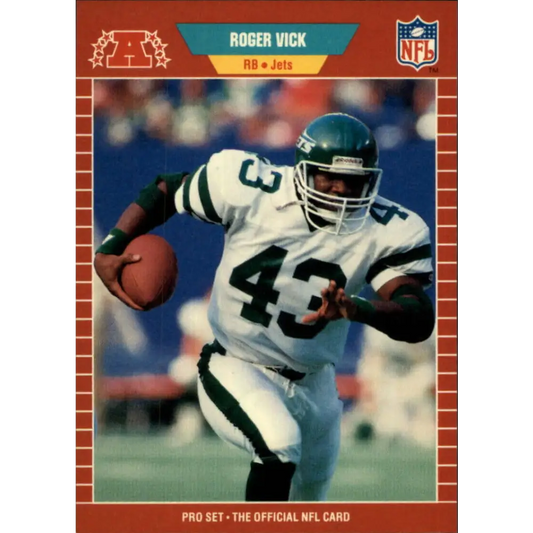 1989 Pro Set #310 Roger Vick NM-MT New York Jets Football Card Image 1