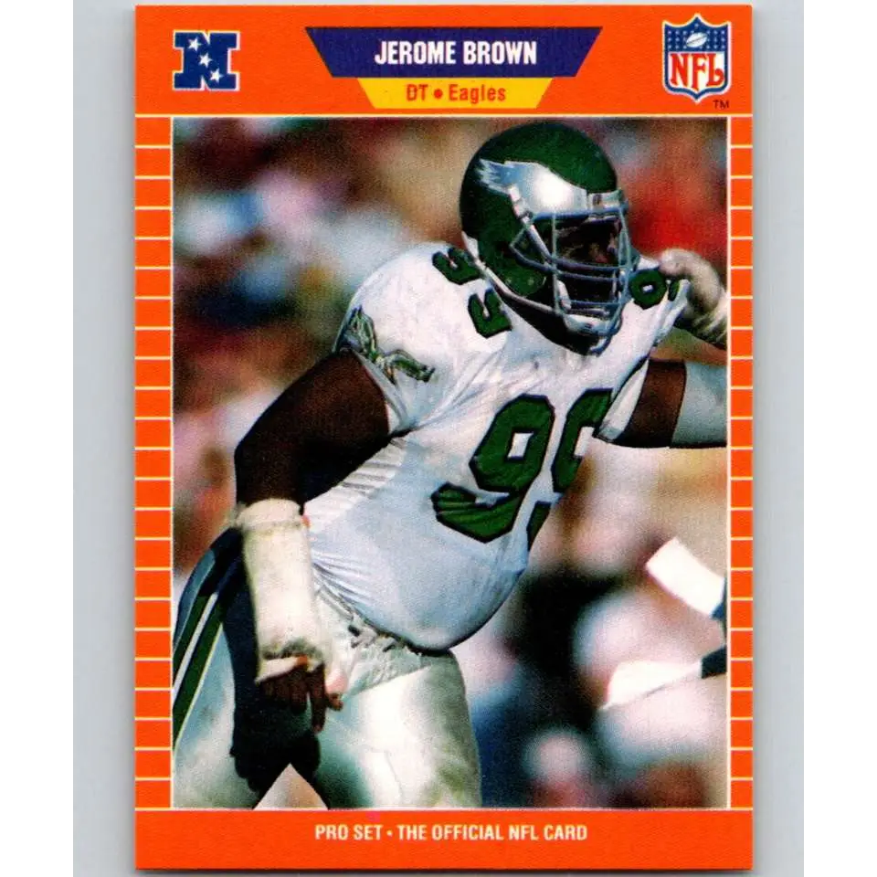 1989 Pro Set #312 Jerome Brown NM-MT Philadelphia Eagles Football Card Image 1