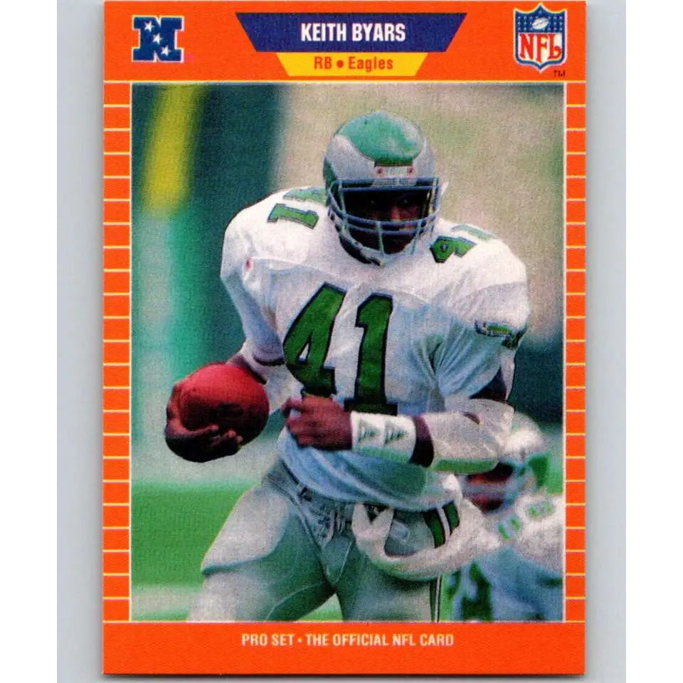 1989 Pro Set #313 Keith Byars NM-MT Philadelphia Eagles Football Card Image 1