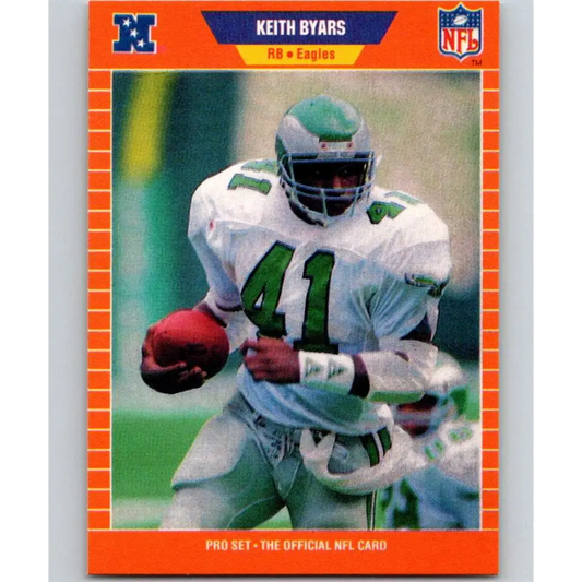 1989 Pro Set #313 Keith Byars NM-MT Philadelphia Eagles Football Card Image 1