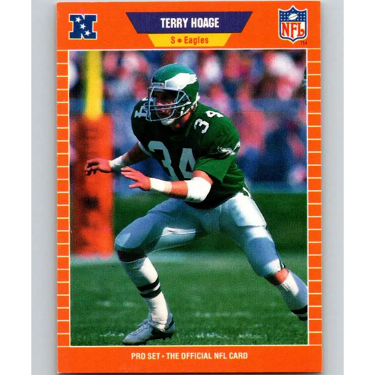 1989 Pro Set #316 Terry Hoage NM-MT Philadelphia Eagles Football Card Image 1