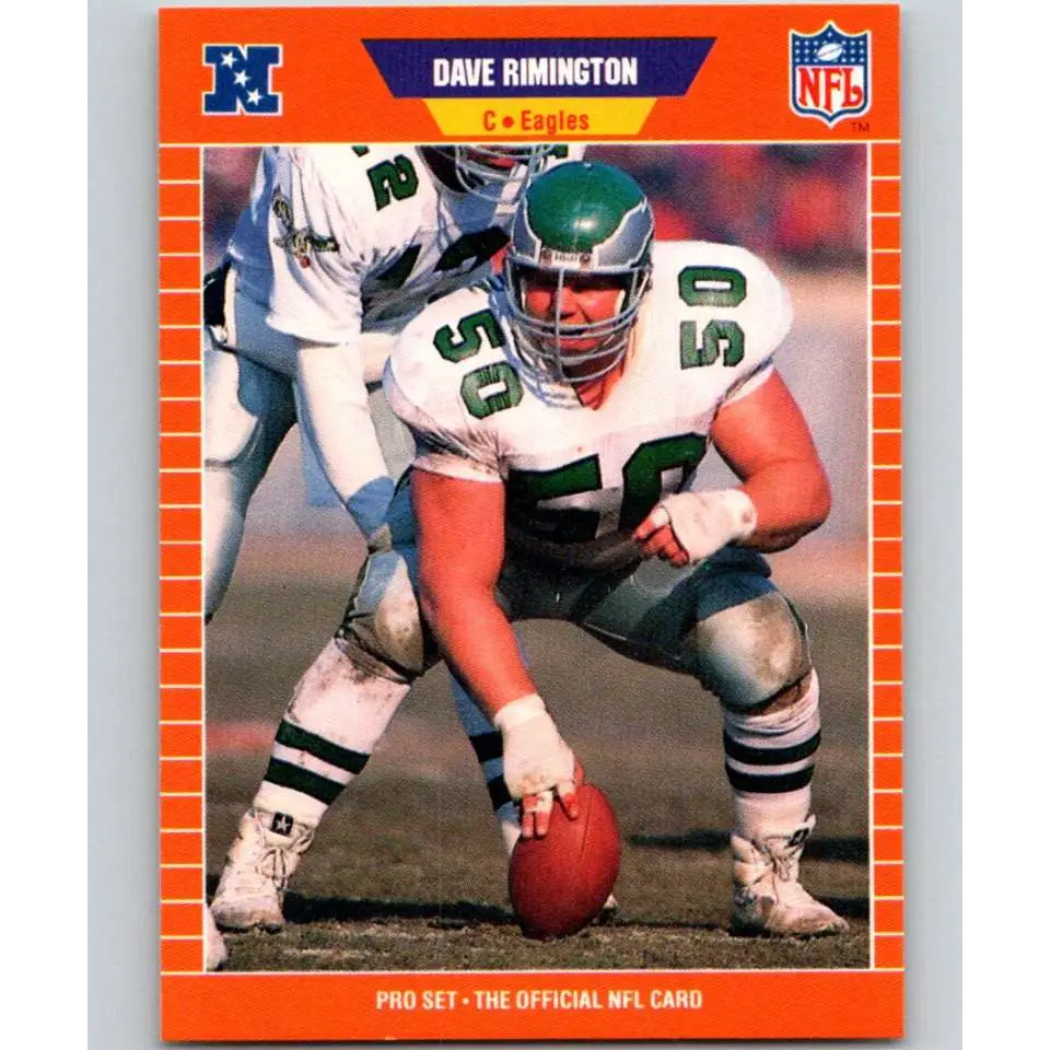 1989 Pro Set #321 Dave Rimington NM-MT Philadelphia Eagles Football Card Image 1