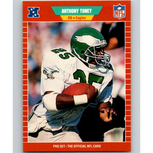 1989 Pro Set #323 Anthony Toney NM-MT Philadelphia Eagles Football Card Image 1