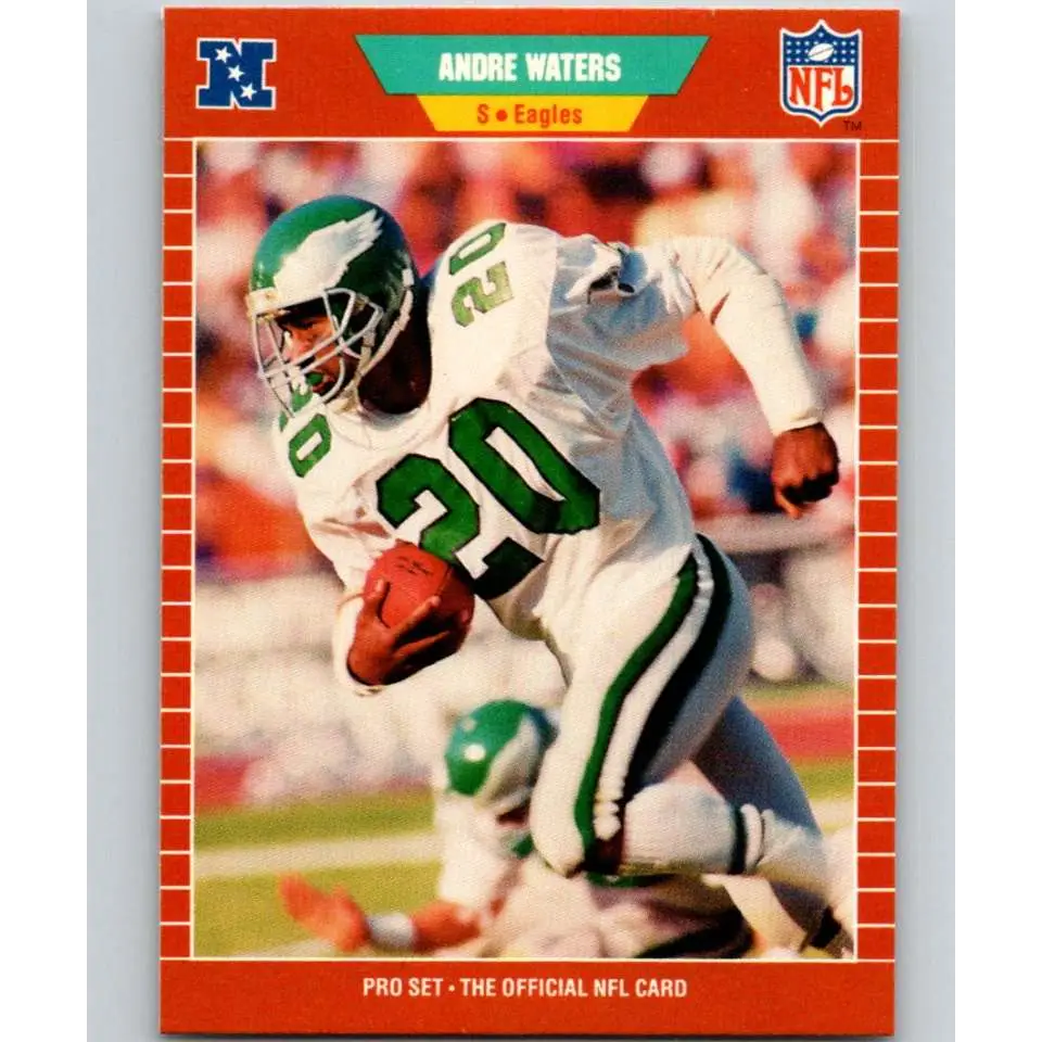 1989 Pro Set #324 Andre Waters NM-MT Philadelphia Eagles Football Card Image 1