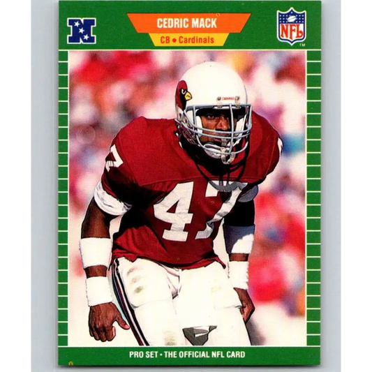 1989 Pro Set #332 Cedric Mack NM-MT Phoenix Cardinals Football Card Image 1