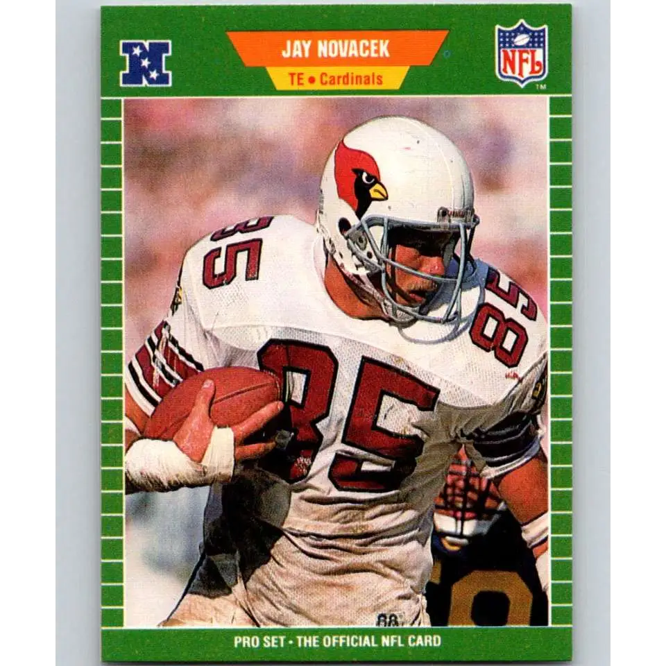 1989 Pro Set #335 Jay Novacek NM-MT RC Rookie Phoenix Cardinals Football Card Image 1
