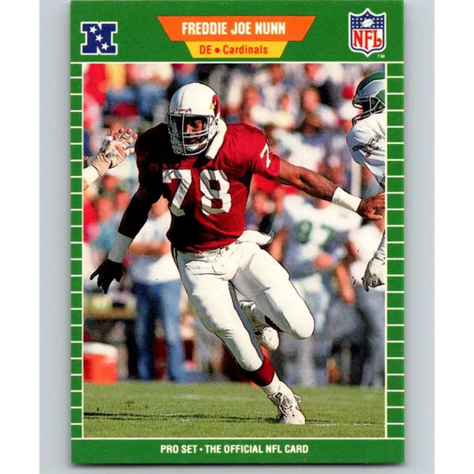 1989 Pro Set #336 Freddie Joe Nunn NM-MT Phoenix Cardinals Football Card Image 1
