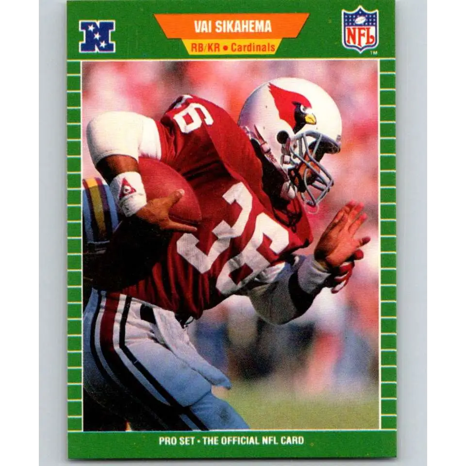 1989 Pro Set #338 Vai Sikahema NM-MT Phoenix Cardinals Football Card Image 1