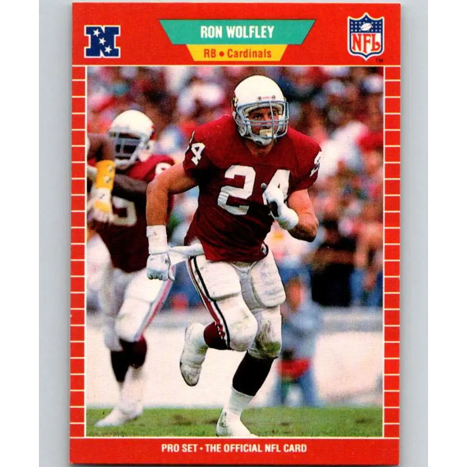 1989 Pro Set #340 Ron Wolfley NM-MT Phoenix Cardinals Football Card Image 1