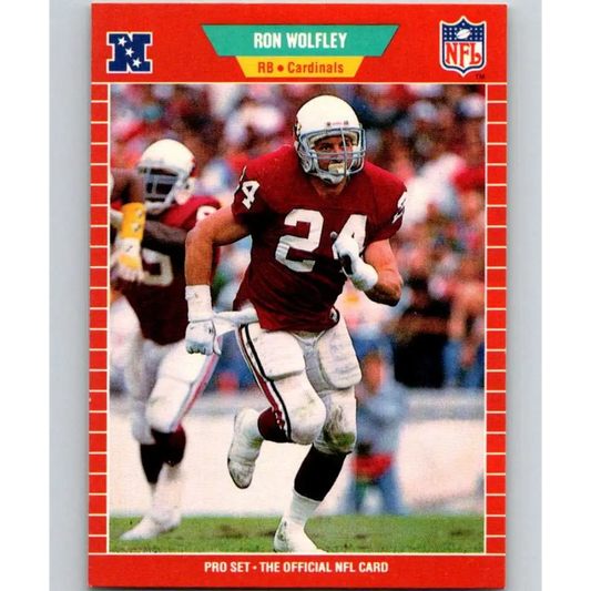 1989 Pro Set #340 Ron Wolfley NM-MT Phoenix Cardinals Football Card Image 1