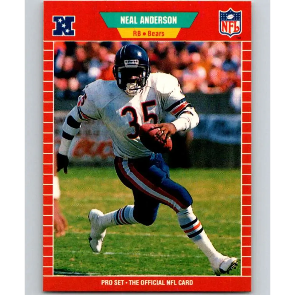 1989 Pro Set #35 Neal Anderson NM-MT Chicago Bears Football Card Image 1