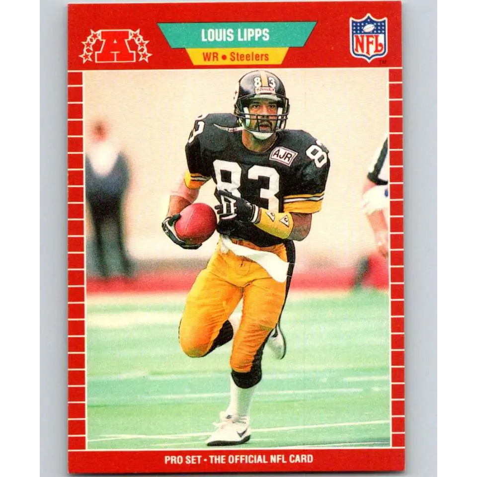 1989 Pro Set #351 Louis Lipps NM-MT Pittsburgh Steelers Football Card Image 1