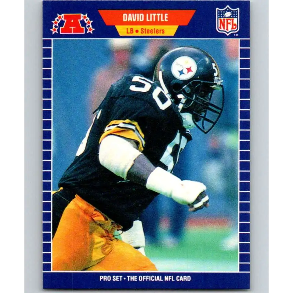 1989 Pro Set #352 David Little NM-MT Pittsburgh Steelers Football Card Image 1