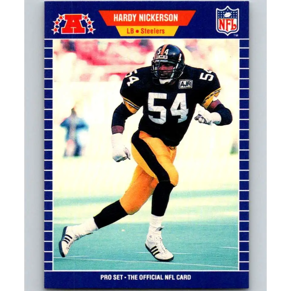 1989 Pro Set #353 Hardy Nickerson NM-MT RC Rookie Pittsburgh Steelers Football Card Image 1