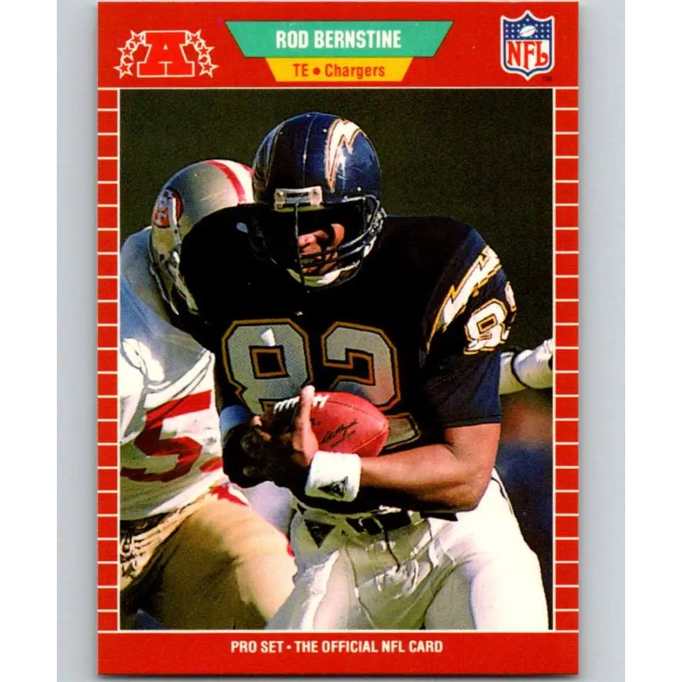 1989 Pro Set #357 Rod Bernstine NM-MT RC Rookie San Diego Chargers Football Card Image 1