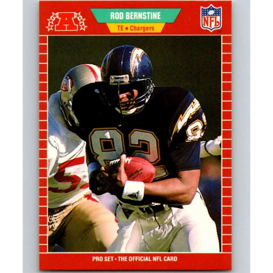 1989 Pro Set #357 Rod Bernstine NM-MT RC Rookie San Diego Chargers Football Card Image 1