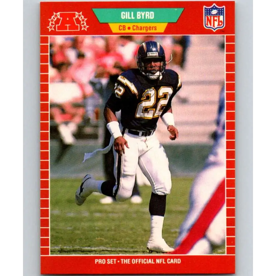 1989 Pro Set #358 Gill Byrd NM-MT San Diego Chargers Football Card Image 1