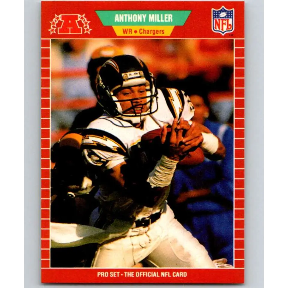 1989 Pro Set #363a Anthony Miller NM-MT RC Rookie San Diego Chargers Football Card Image 1