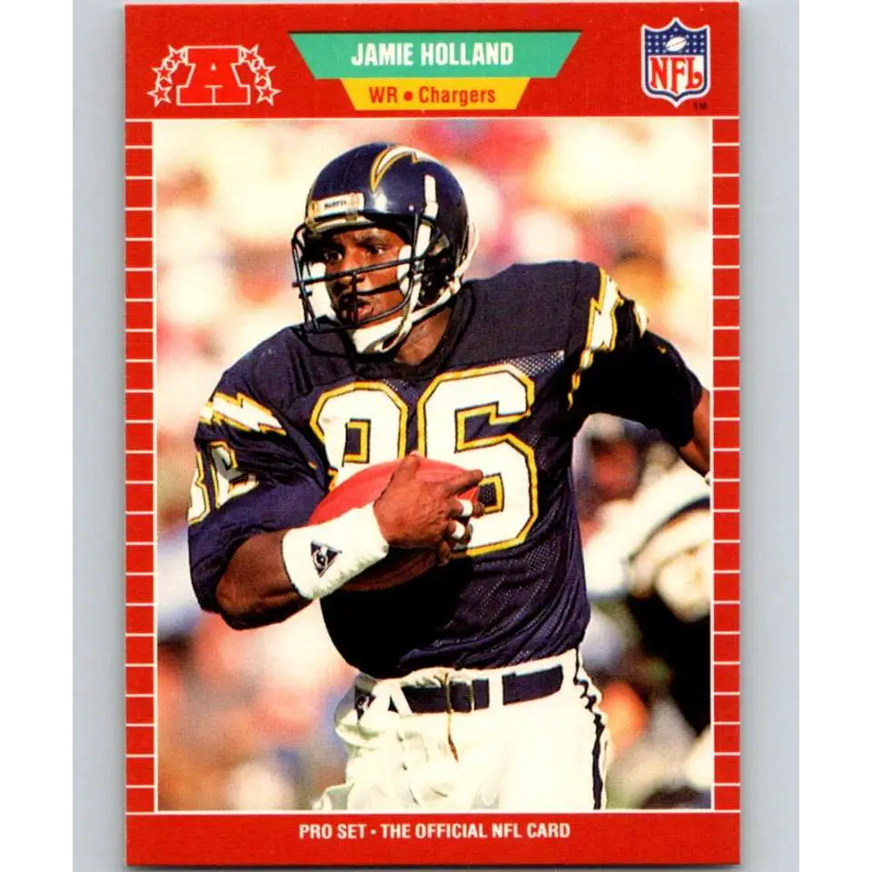 1989 Pro Set #366 Jamie Holland NM-MT RC Rookie San Diego Chargers Football Card Image 1