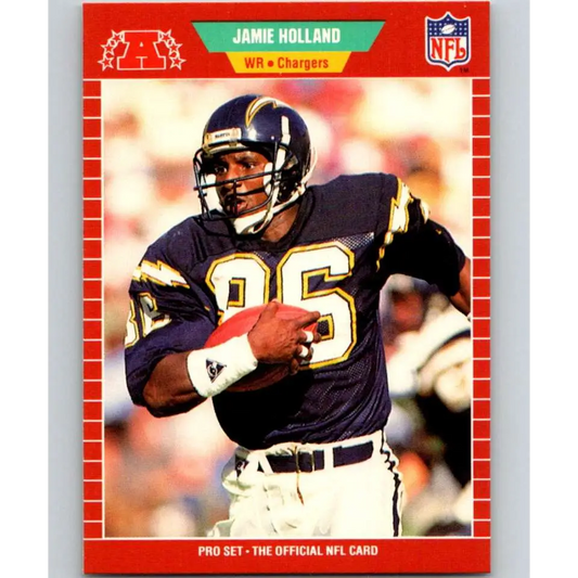 1989 Pro Set #366 Jamie Holland NM-MT RC Rookie San Diego Chargers Football Card Image 1