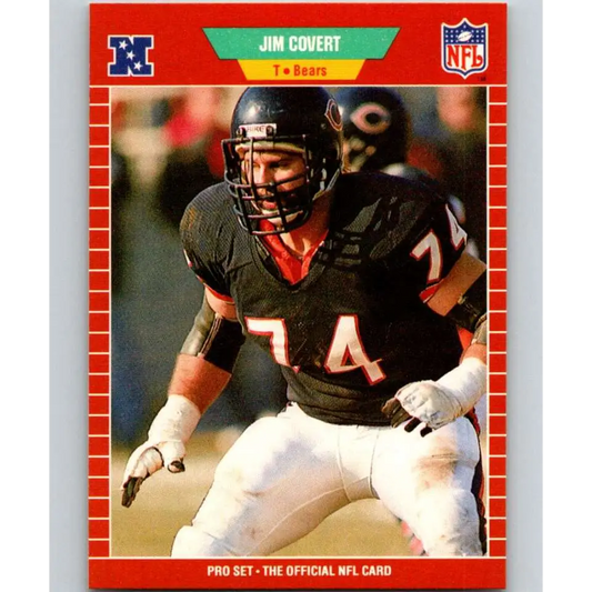 1989 Pro Set #37 Jim Covert NM-MT Chicago Bears Football Card Image 1