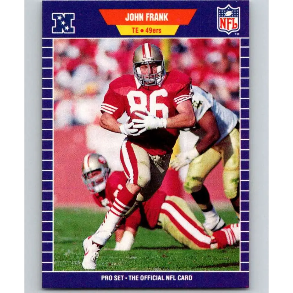 1989 Pro Set #375 John Frank NM-MT San Francisco 49ers Football Card Image 1