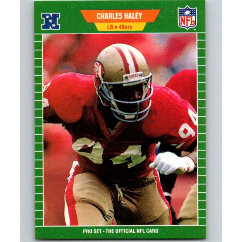 1989 Pro Set #378 Charles Haley NM-MT San Francisco 49ers Football Card Image 1