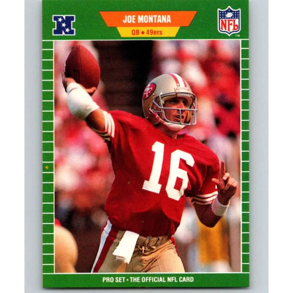 1989 Pro Set #381 Joe Montana NM-MT San Francisco 49ers Football Card Image 1