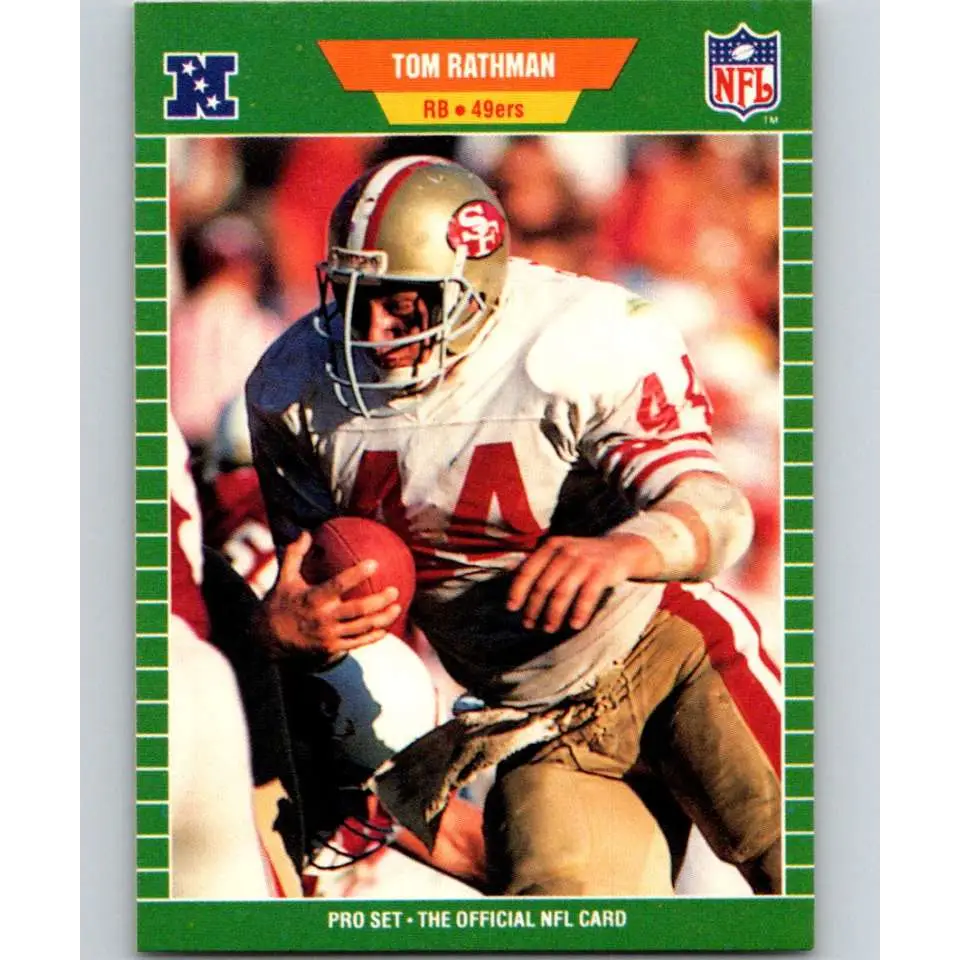 1989 Pro Set #382 Tom Rathman NM-MT San Francisco 49ers Football Card Image 1