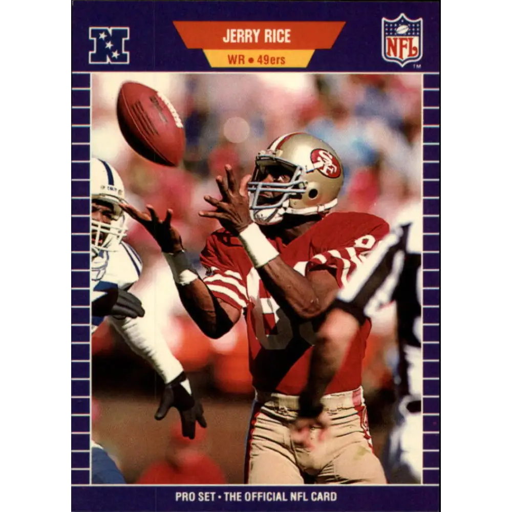1989 Pro Set #383 Jerry Rice NM-MT San Francisco 49ers Football Card Image 1