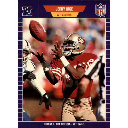 1989 Pro Set #383 Jerry Rice NM-MT San Francisco 49ers Football Card Image 1