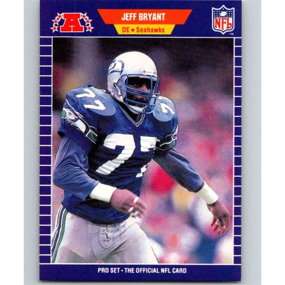 1989 Pro Set #392 Jeff Bryant NM-MT Seattle Seahawks Football Card Image 1